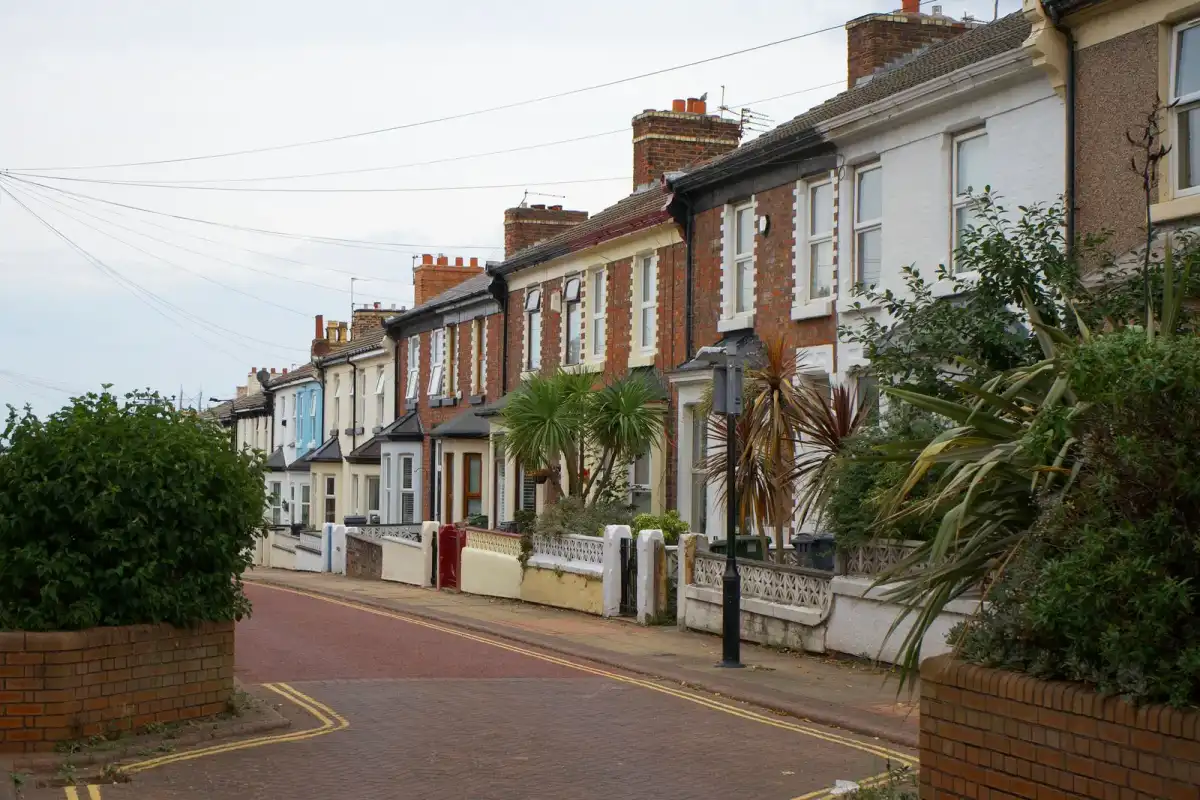Residential street of terraced houses – residential locksmith Bournemouth coverage across the city by Locksmith Bournemouth